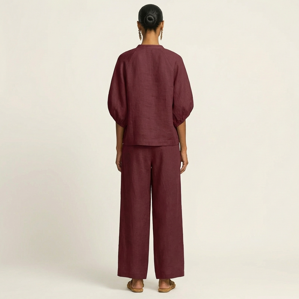 Marlowe | Set con Maniche a Puff e Zip Frontale