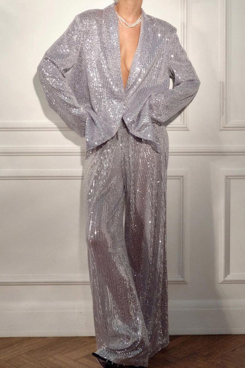 Completo Giacca e Pantaloni con Paillettes
