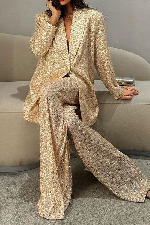 Completo Giacca e Pantaloni con Paillettes