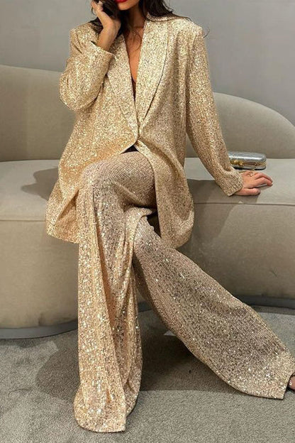 Completo Giacca e Pantaloni con Paillettes