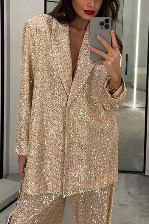 Completo Giacca e Pantaloni con Paillettes