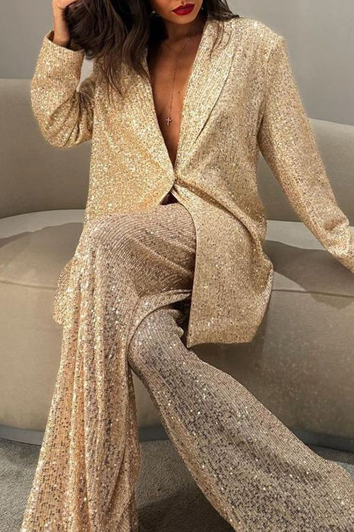 Completo Giacca e Pantaloni con Paillettes