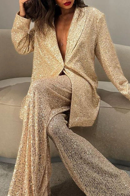 Completo Giacca e Pantaloni con Paillettes