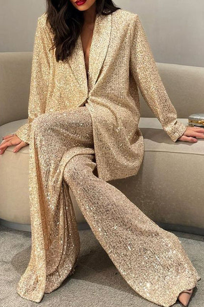 Completo Giacca e Pantaloni con Paillettes