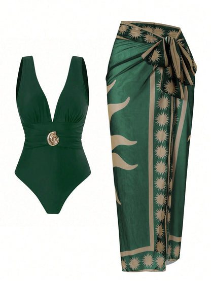 Costume da bagno sexy profondo V vintage francese