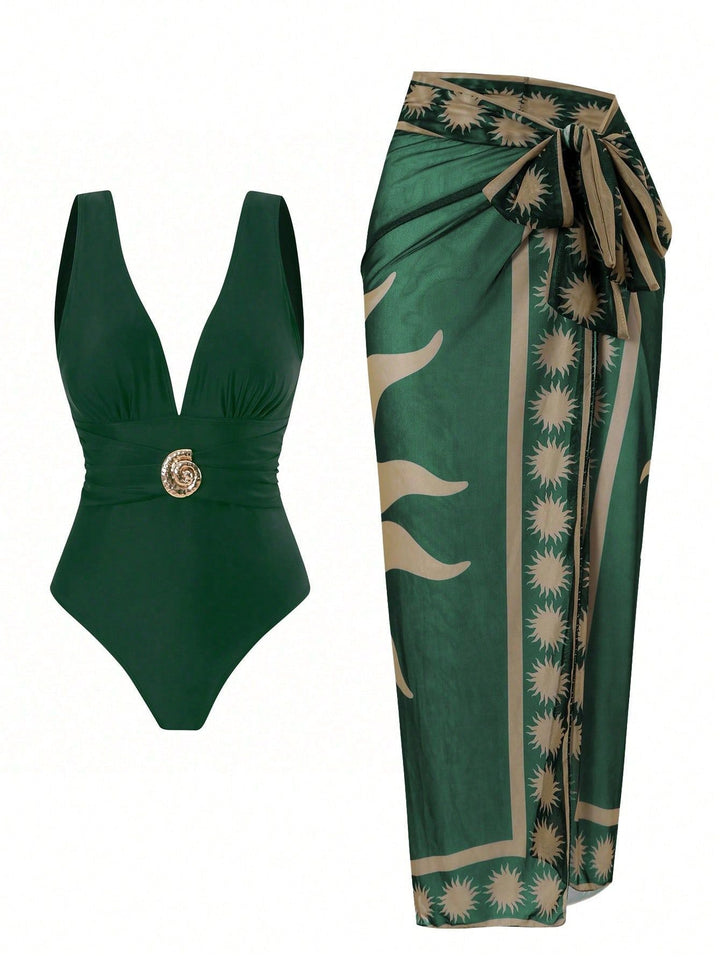 Costume da bagno sexy profondo V vintage francese