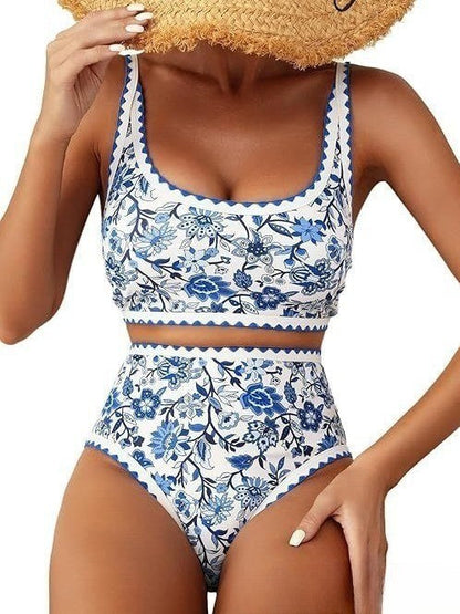 Costume da bagno a due pezzi con stampa floreale