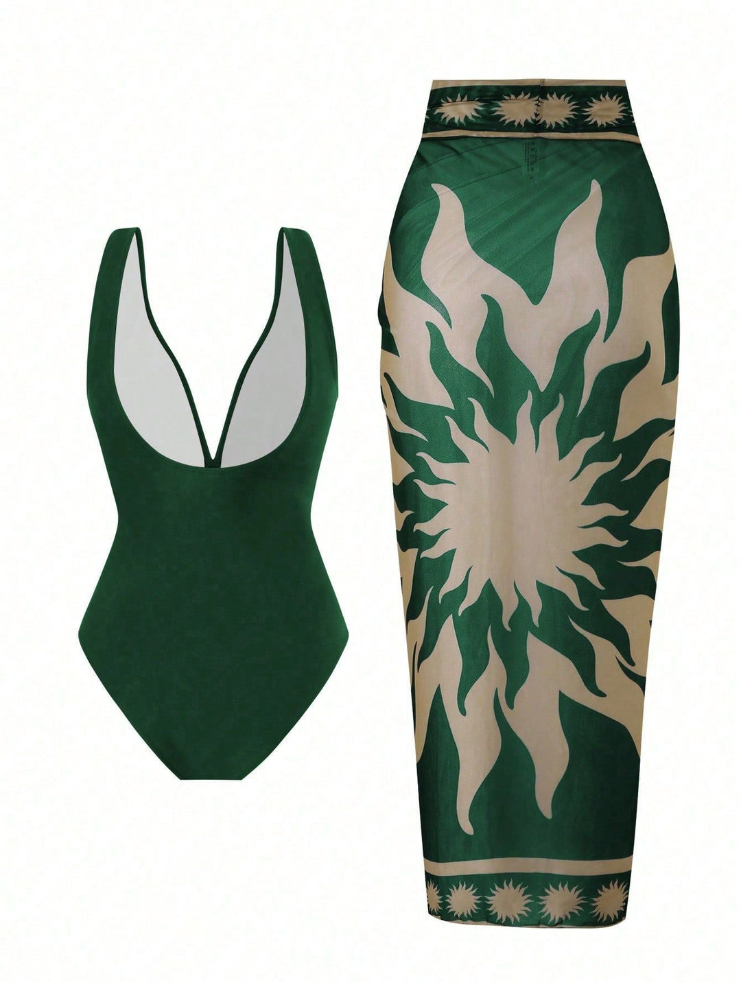 Costume da bagno sexy profondo V vintage francese
