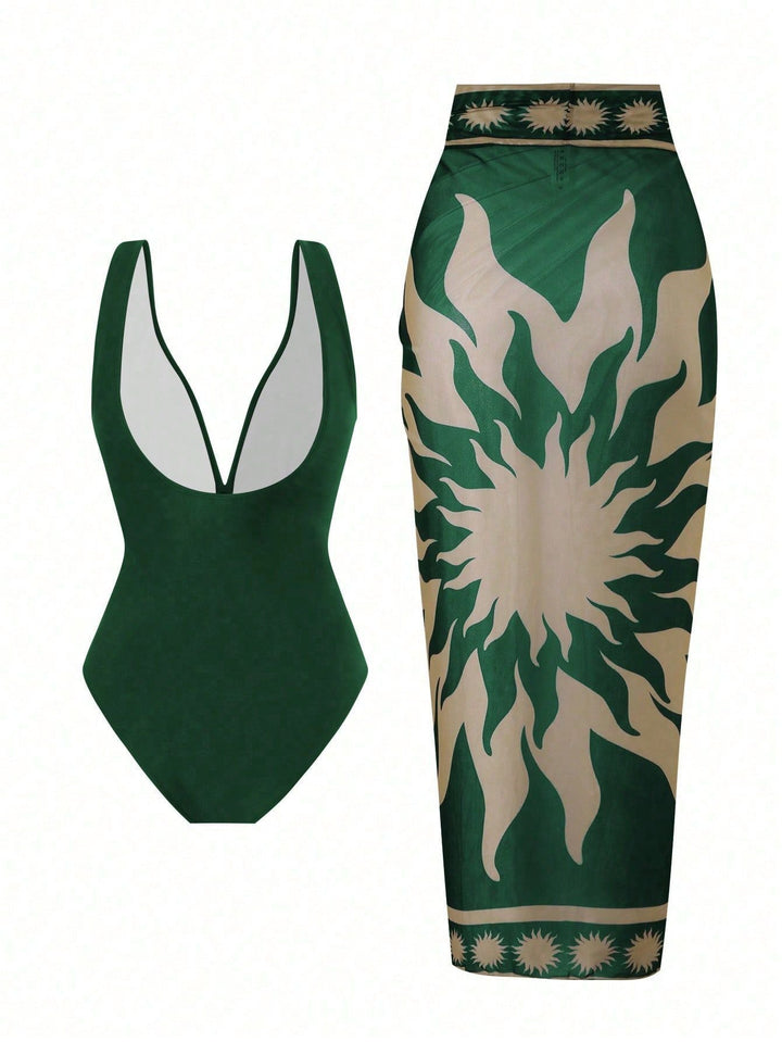 Costume da bagno sexy profondo V vintage francese