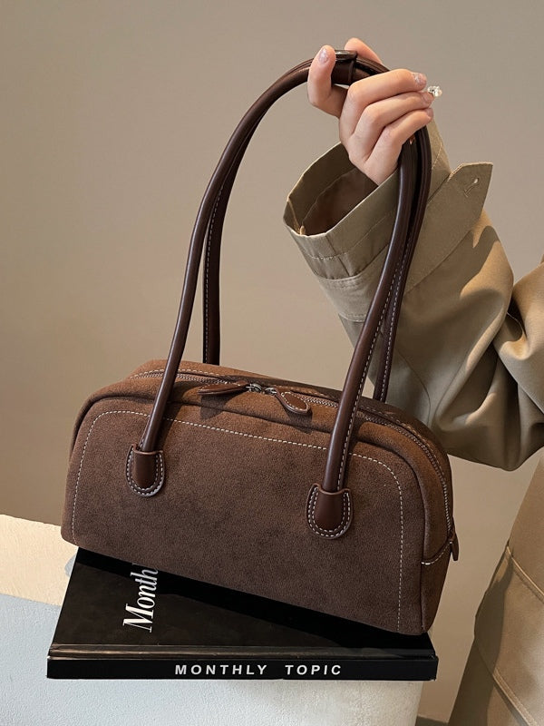 Borsa a spalla retro satinata borsa cuscino casual