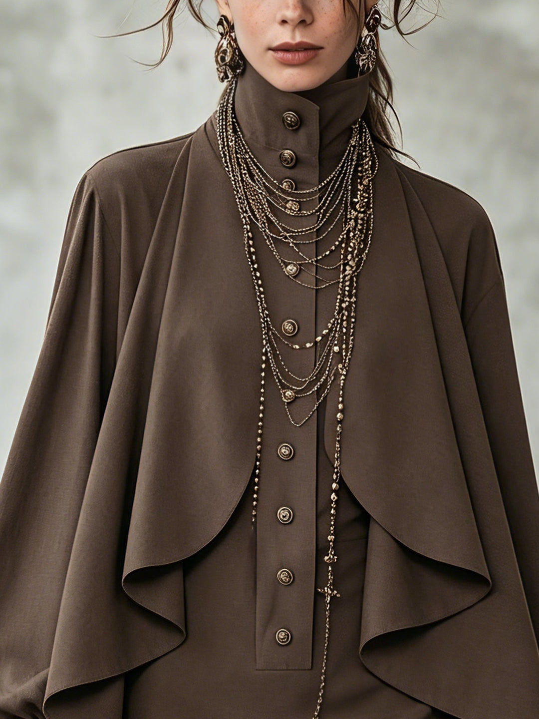 Ophelia | Mini Abito con Cappotto a Collo Alto