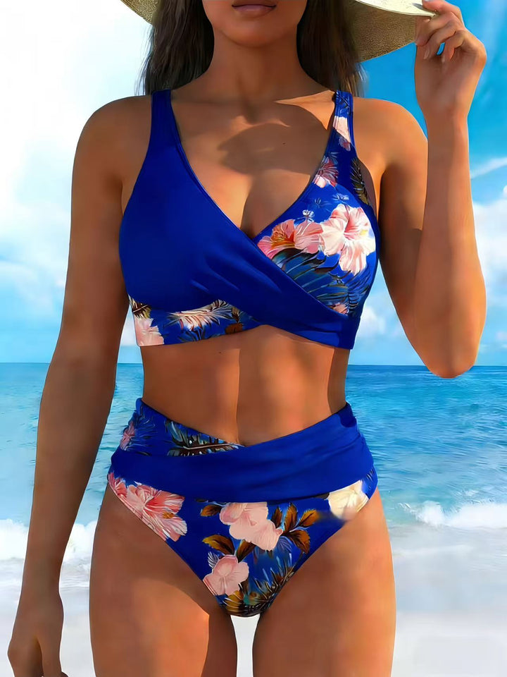 Set Bikini Sexy da Donna con Stampa Floreale Tropicale