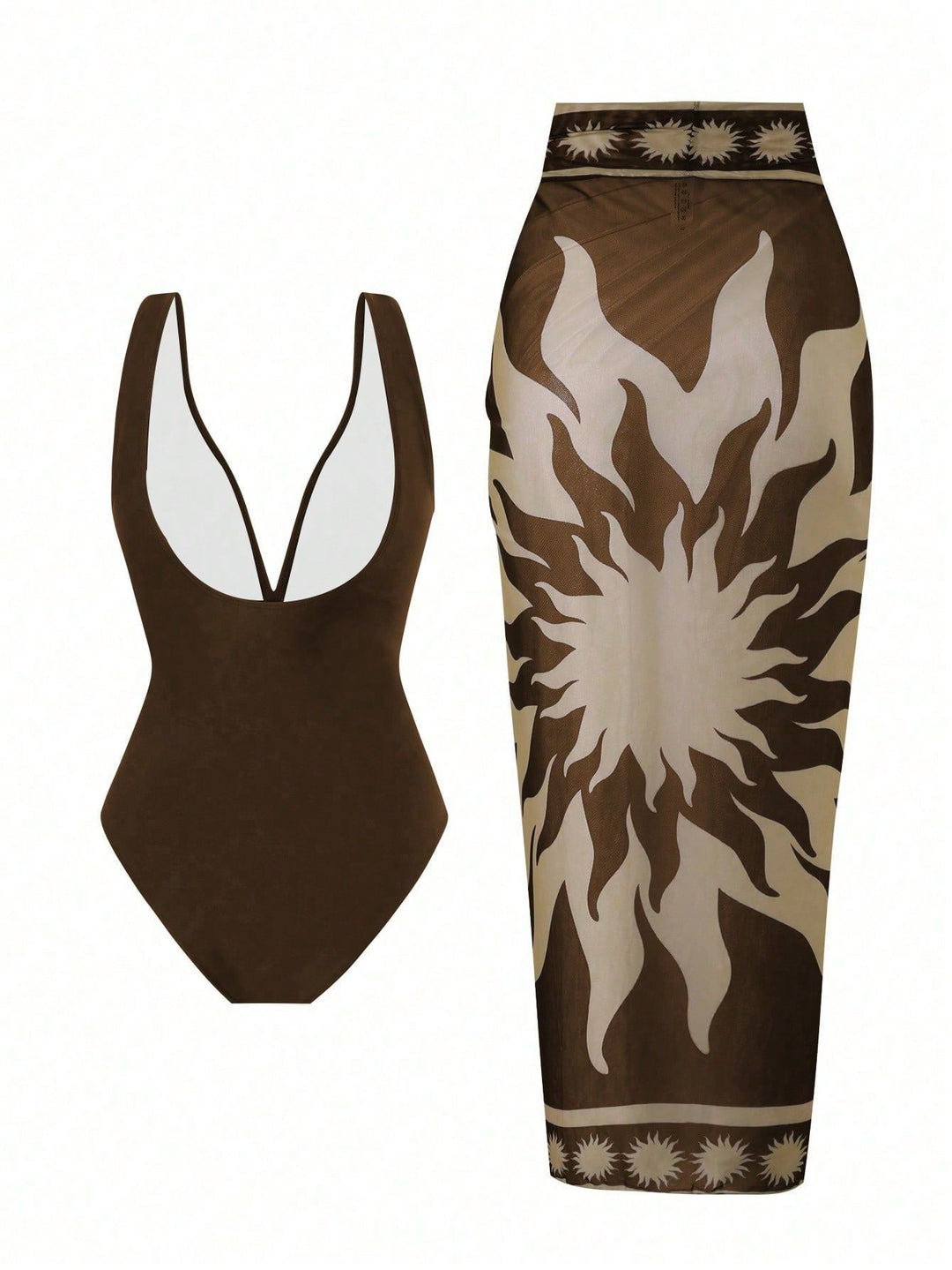 Costume da bagno sexy profondo V vintage francese
