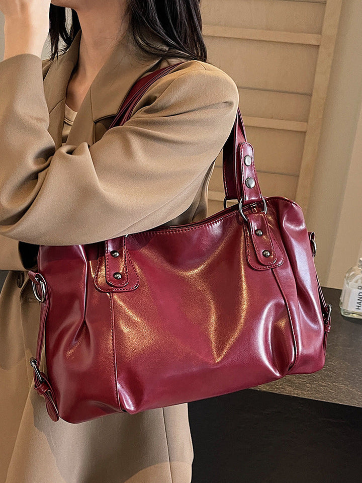 Borsa a spalla di alta gamma in stile retro casual