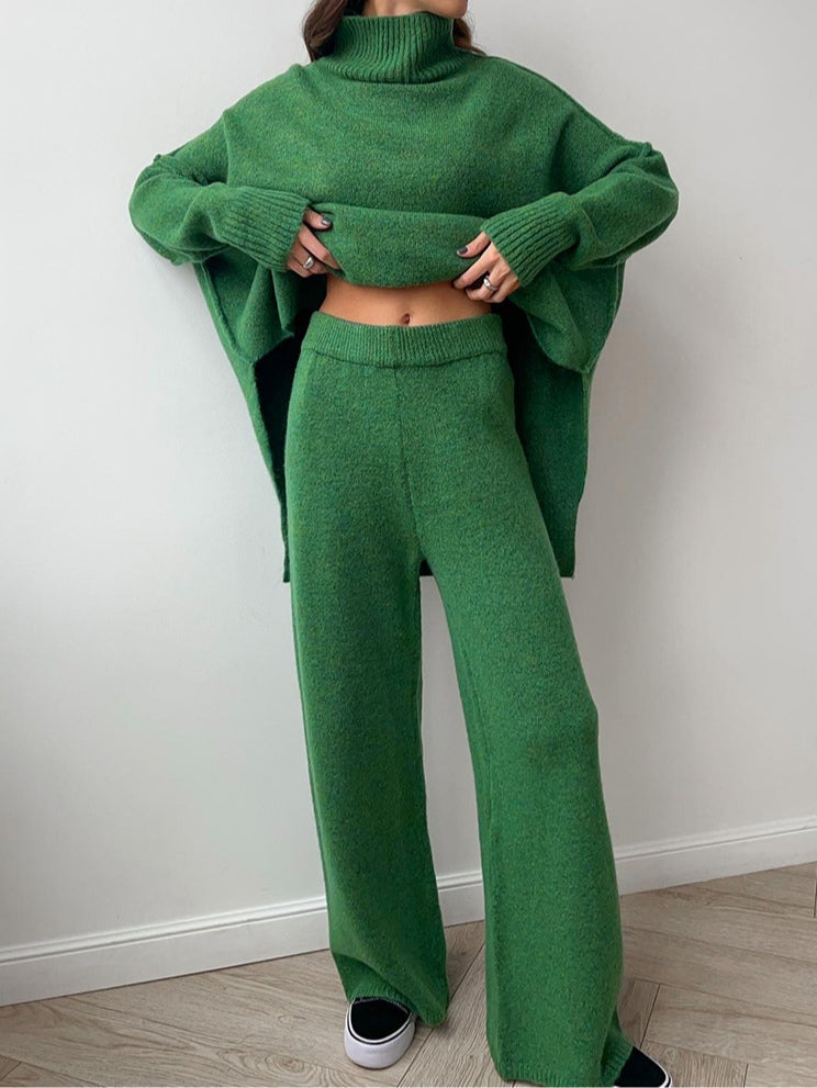 Set di maglione spesso a collo alto e casual
