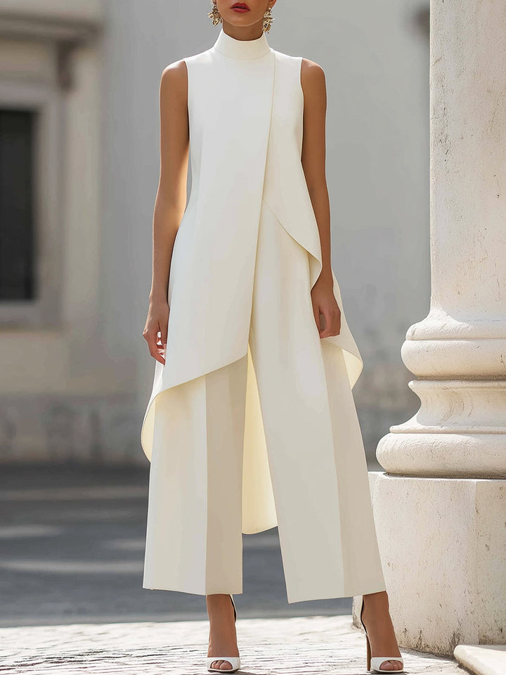 Everly - Elegante Completo a Due Pezzi con Pantaloni Larghi
