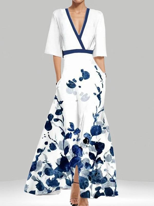 Abito Maxi Elegante a Maniche Medie