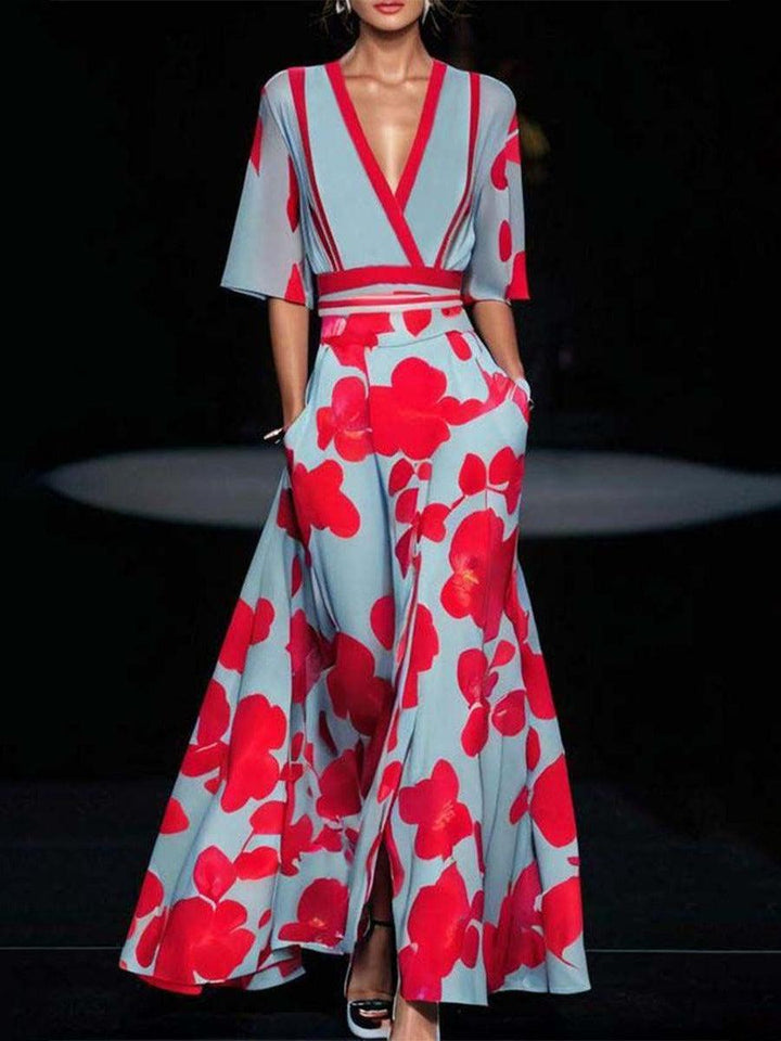Abito Maxi Elegante a Manica Media