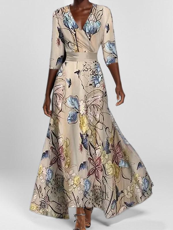 Abito Maxi Elegante a Manica Media