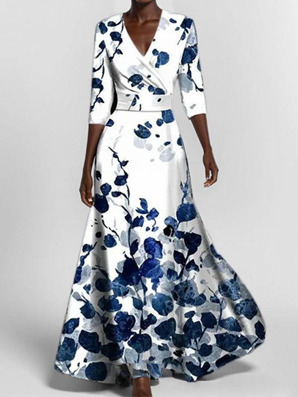 Abito Maxi Elegante a Maniche Medie