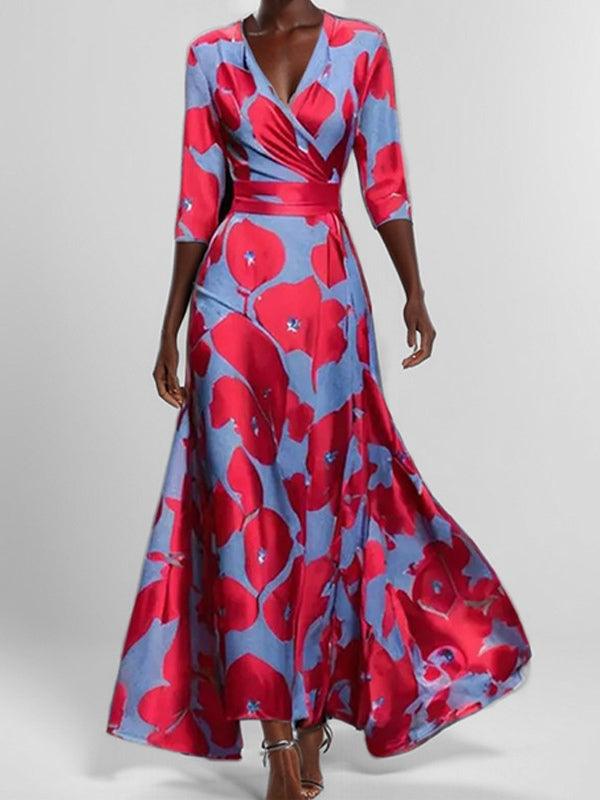 Abito Maxi Elegante a Maniche Medie