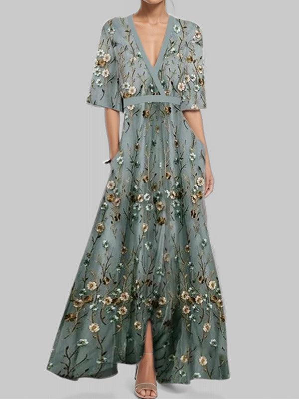 Abito Maxi Elegante a Manica Media