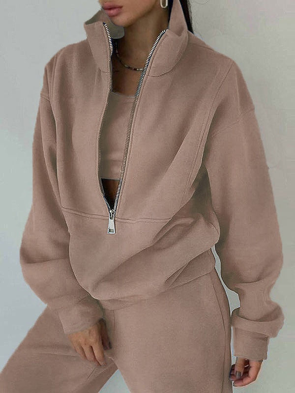Felpa Sportiva Street Casual in Pile Due Pezzi