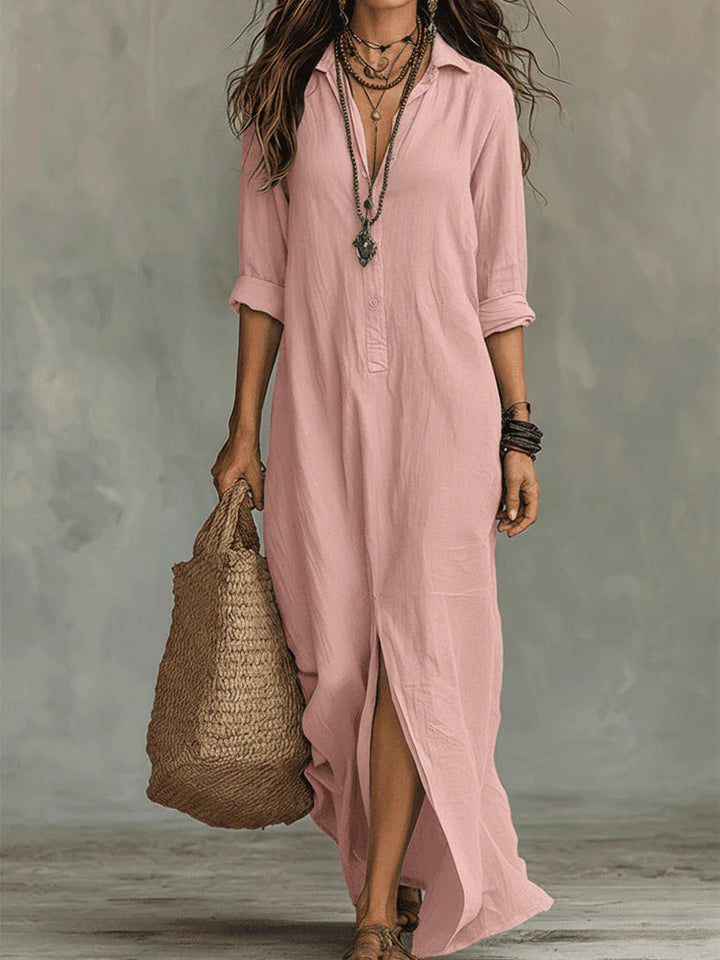 WILLOW | Abito Maxi Semplice con Silhouette Flattering per un Uso Quotidiano Versatile