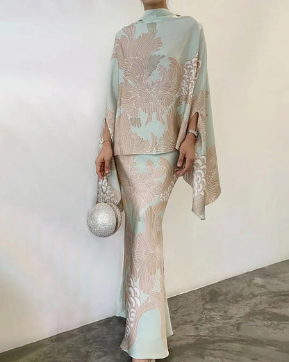 SET SLIM ELEGANTE CON COLLO ALTO FLOREALE