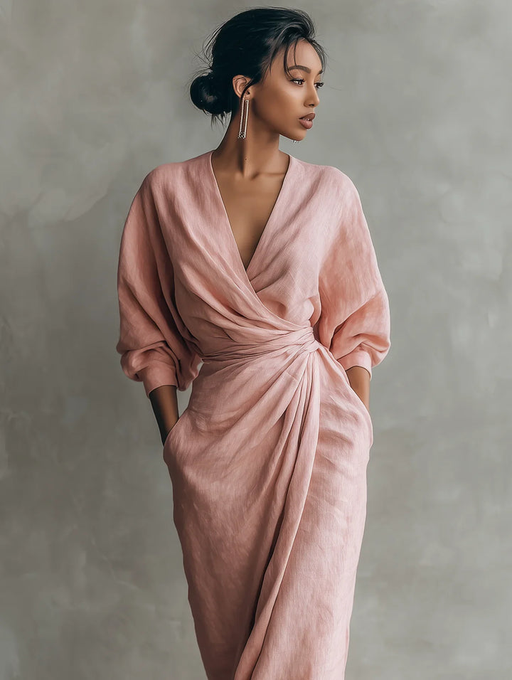 Lorena Vestito Maxi con Scollatura a V