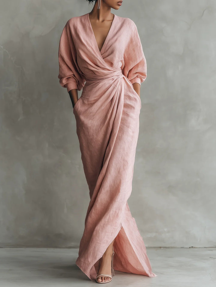 Lorena Vestito Maxi con Scollatura a V