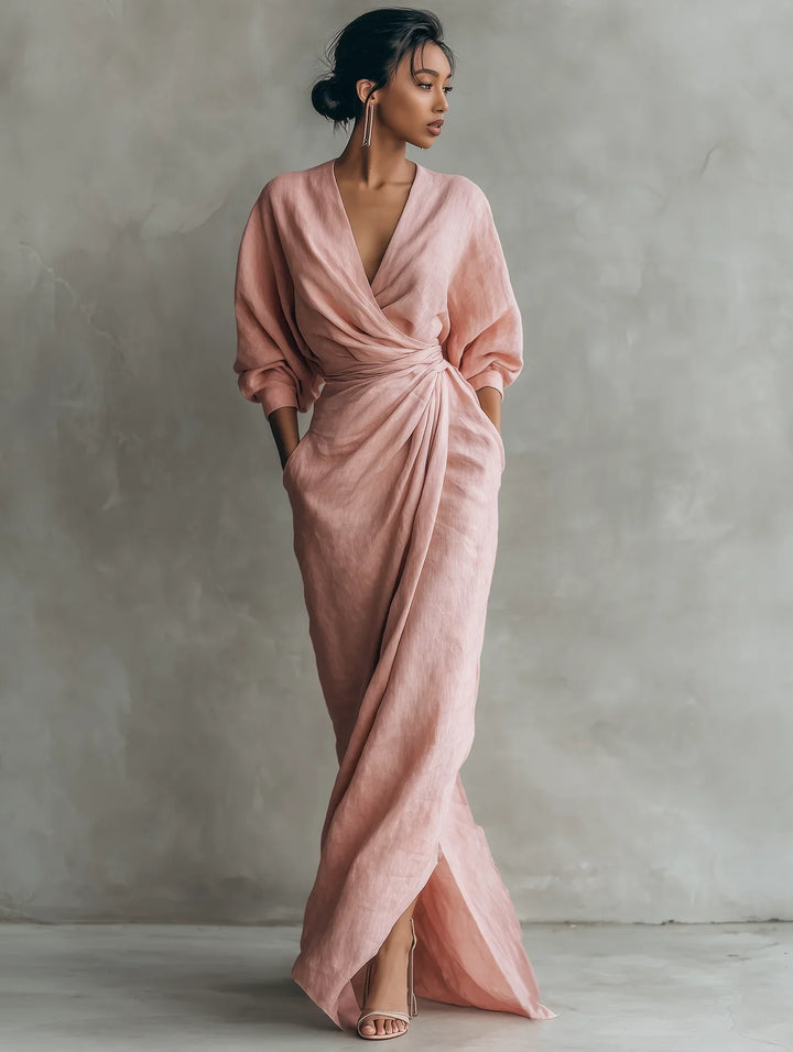 Lorena Vestito Maxi con Scollatura a V