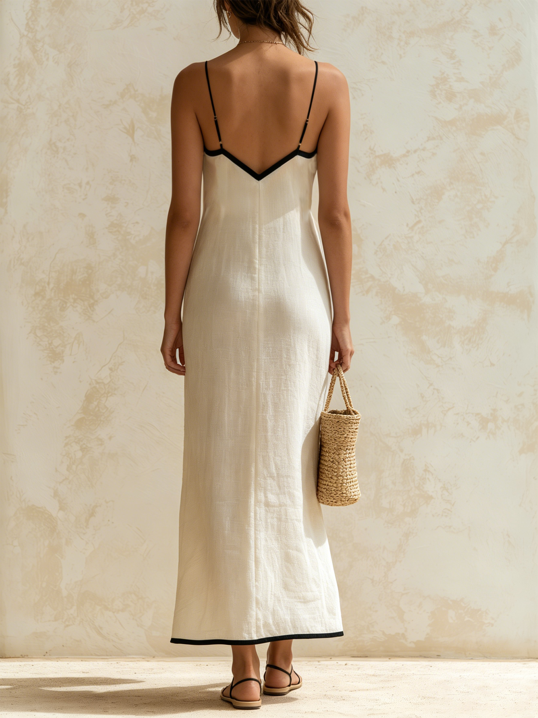 MARISA | ABITO MAXI A RIGHE CON CONTRASTO