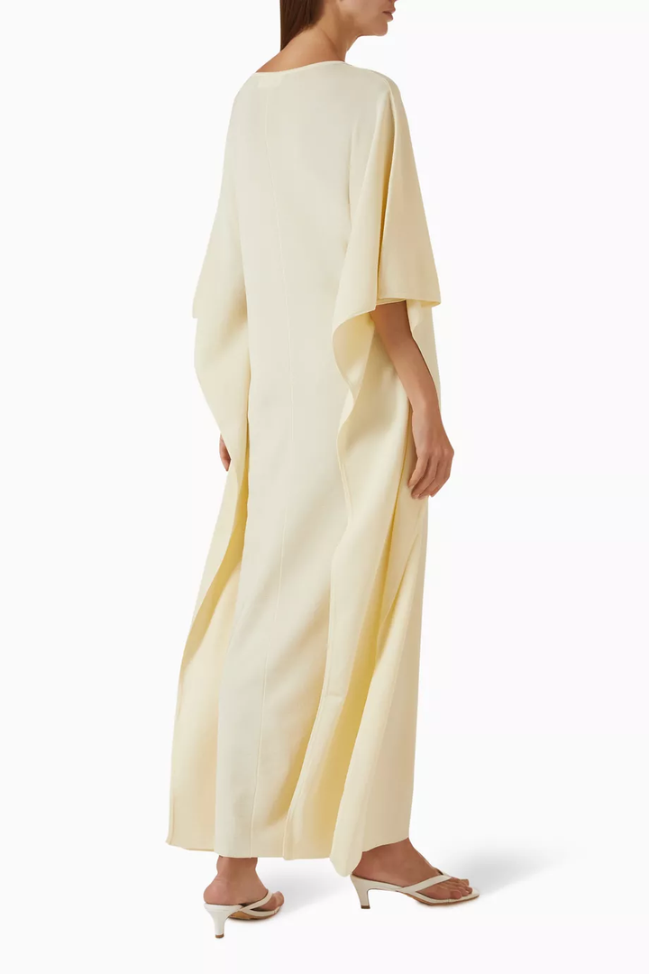 Abito Maxi Kaftano Minimalista Giallo