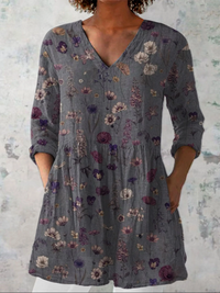 Audrey | Blusa a Maniche Lunghe con Scollatura a V