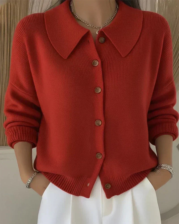 Vespera™ | Cardigan con Colletto a Bottone