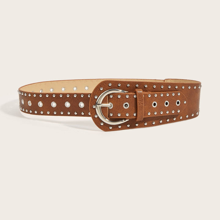 Cintura in stile punk con borchie e fibbia a scatto