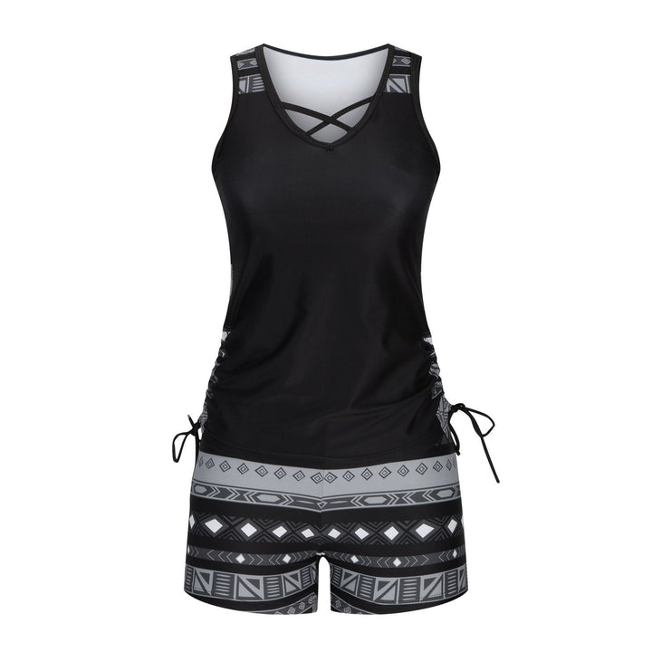 Costume da bagno a due pezzi con stampa bohemien azteca