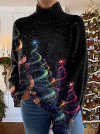 Colleen | Maglione a Collo Alto di Natale Sfavillante