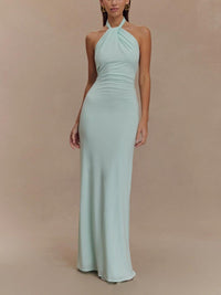 Abito Maxi Slinky Halter - Laguna