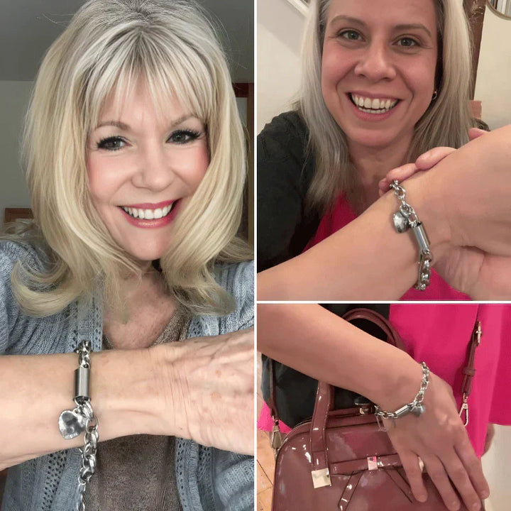 Bracciale spesso a cuore in oro