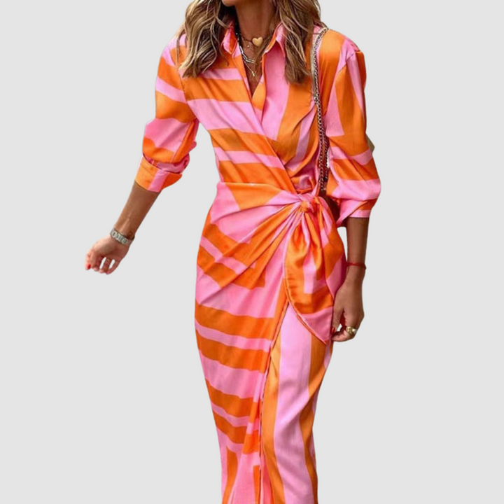 Cecilia™ Abito Elegante a Righe