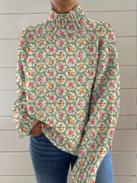 Marlowe | Maglione Floreale Alto Collo