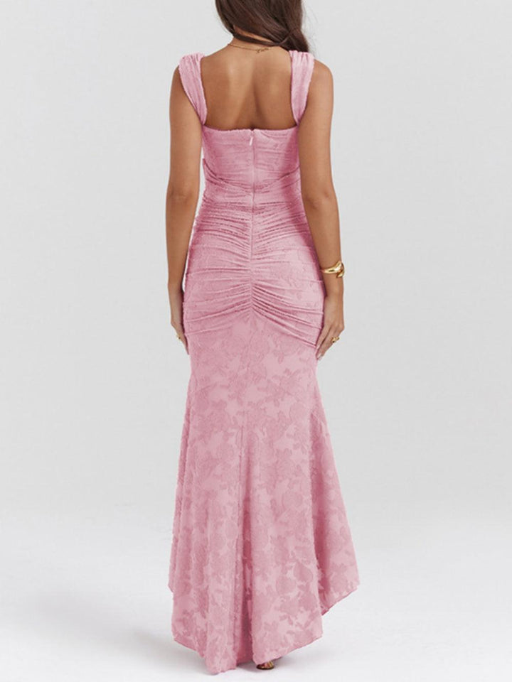 Abito maxi floreale blu