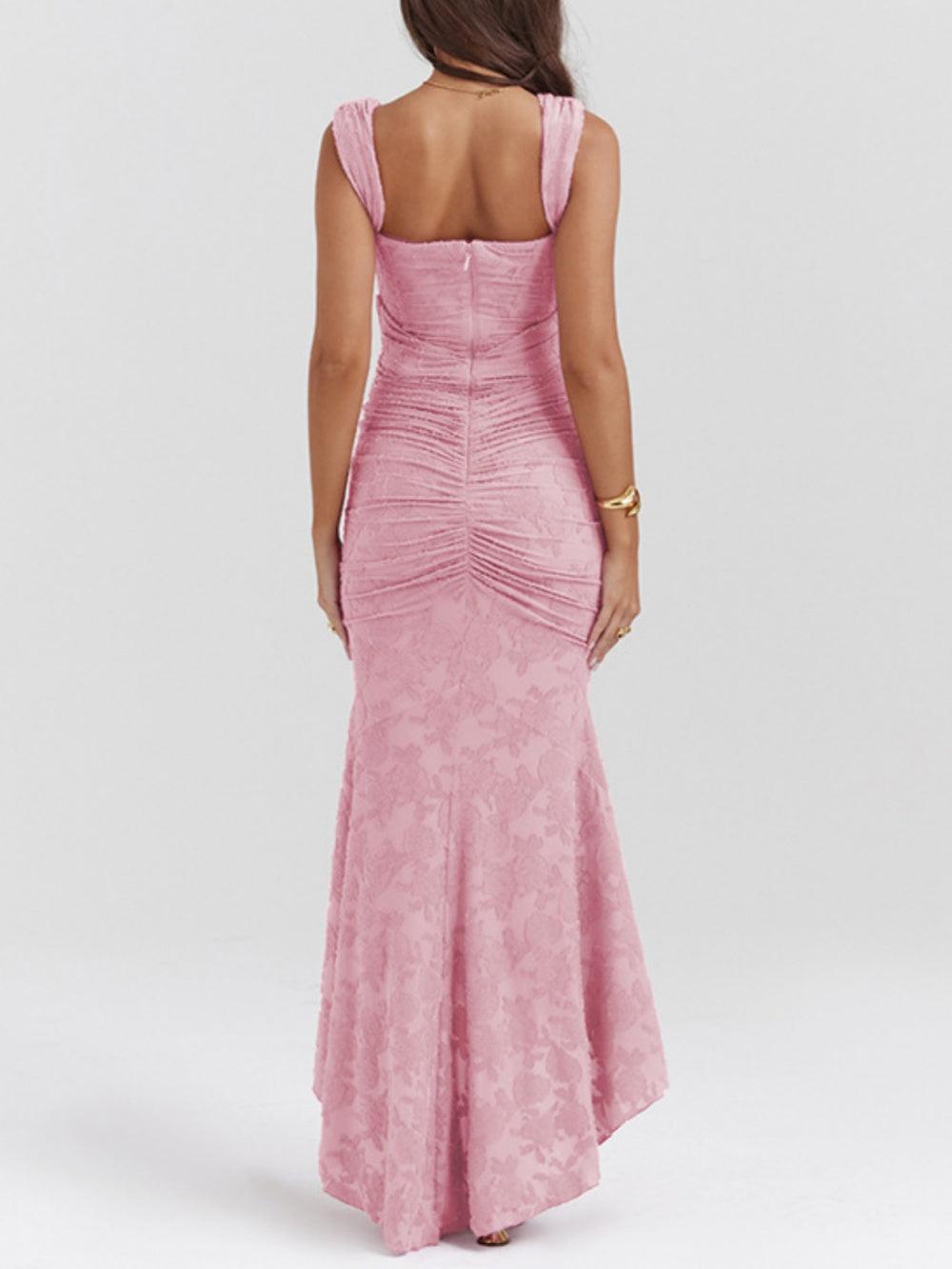 Abito maxi floreale blu