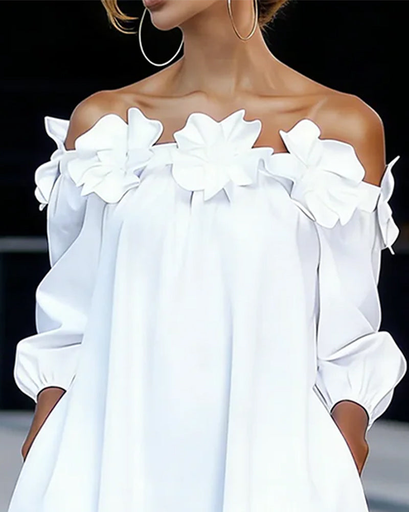 ROWENA | ABITO A-LINE CON SPALLE SCOPERTE