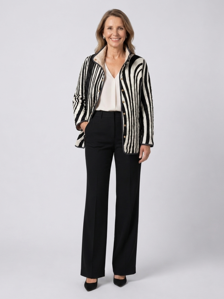 DELACROIX | Giacca Trapuntata Grafica Zebra Sylvie