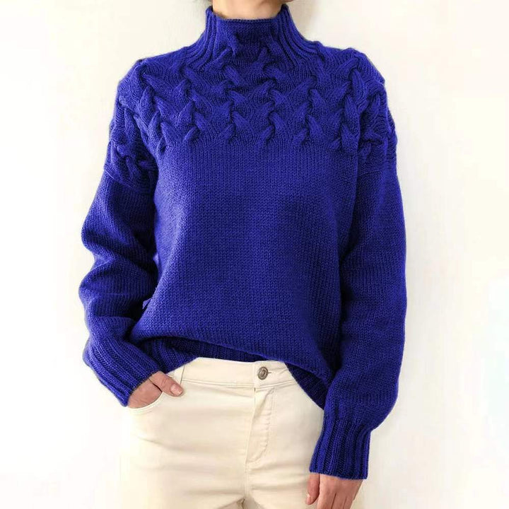 Maglione a collo alto in tinta unita