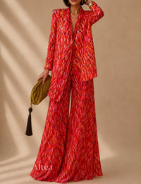 Elondra Completo Pantaloni Floreale e Blazer