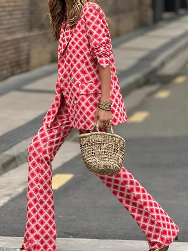Completo Stampa Casual Moda Due Pezzi